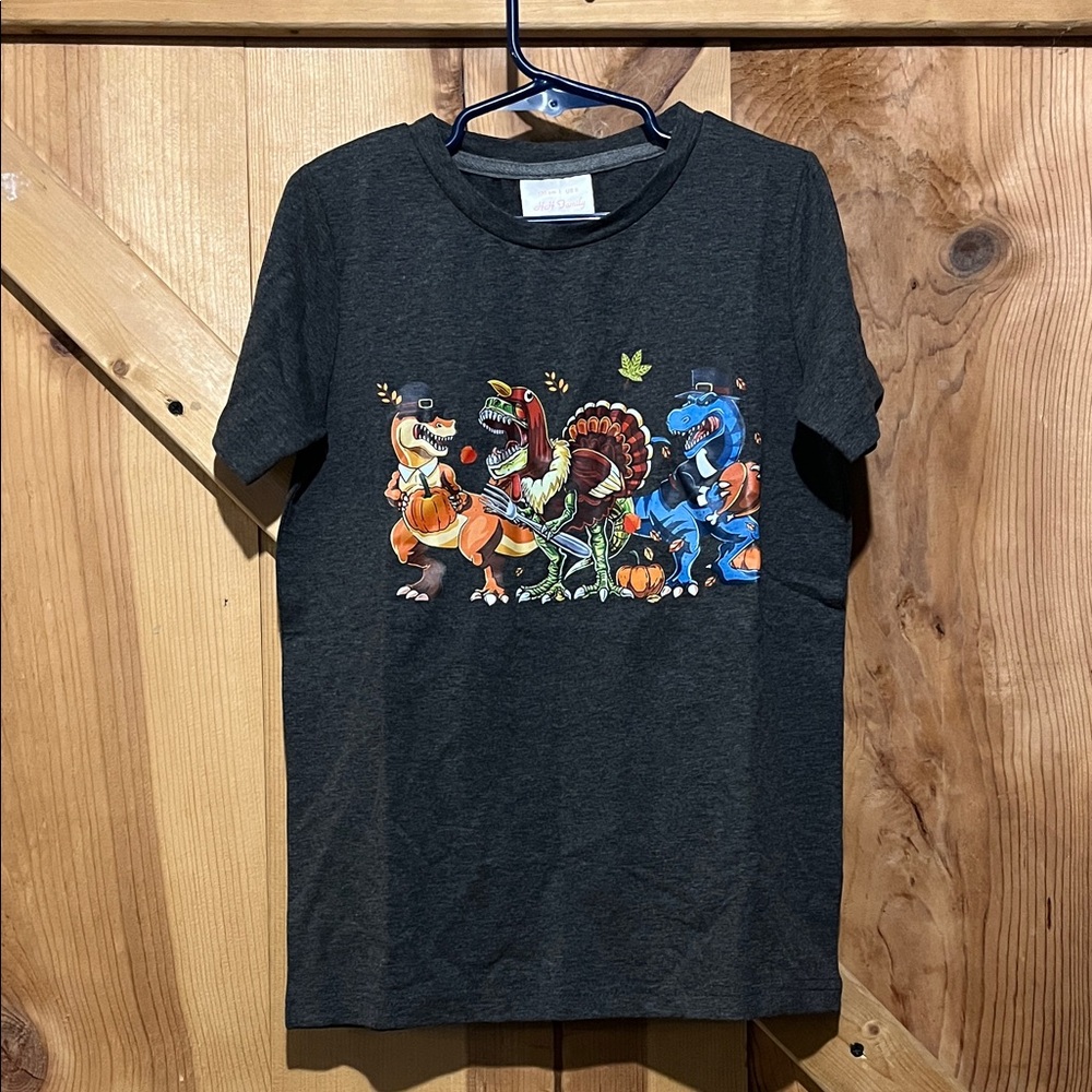 Charcoal Dinosaur Adventure Short Sleeve Tee